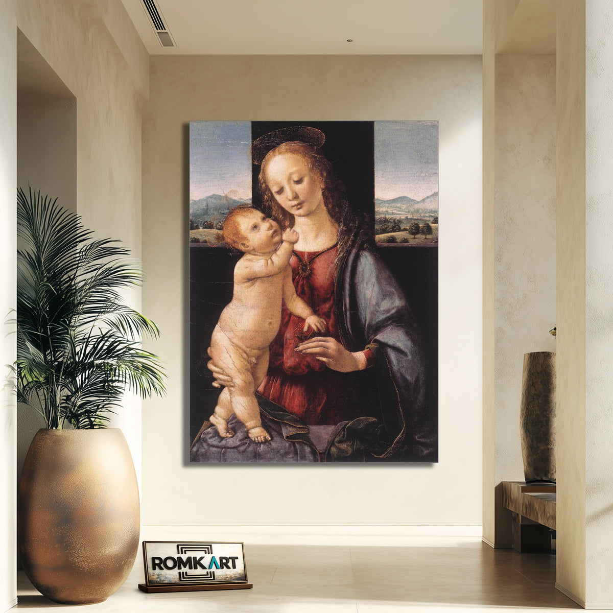 Leonardo Da Vinci Madonna And Child With A Pomegranate 1470 – Reproduction