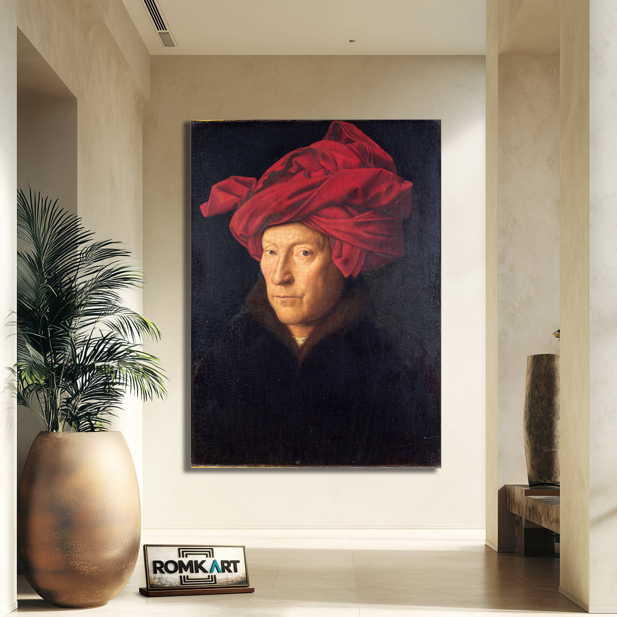 Jan Van Eyck Portrait Of A Man In A Turban 1433 – Reproduction