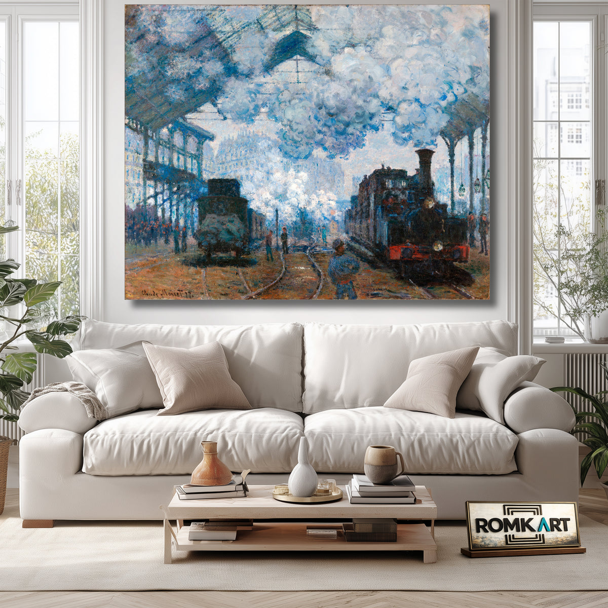 Claude Monet The Gare Saint-lazare Arrival Of A Train 1877 – Reproduction
