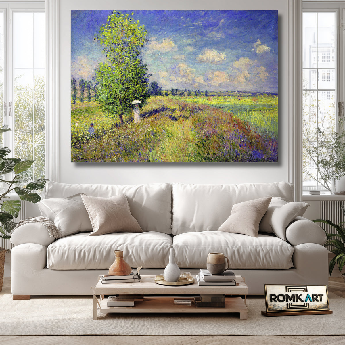 Claude Monet Summer Poppy Field 1875 – Reproduction