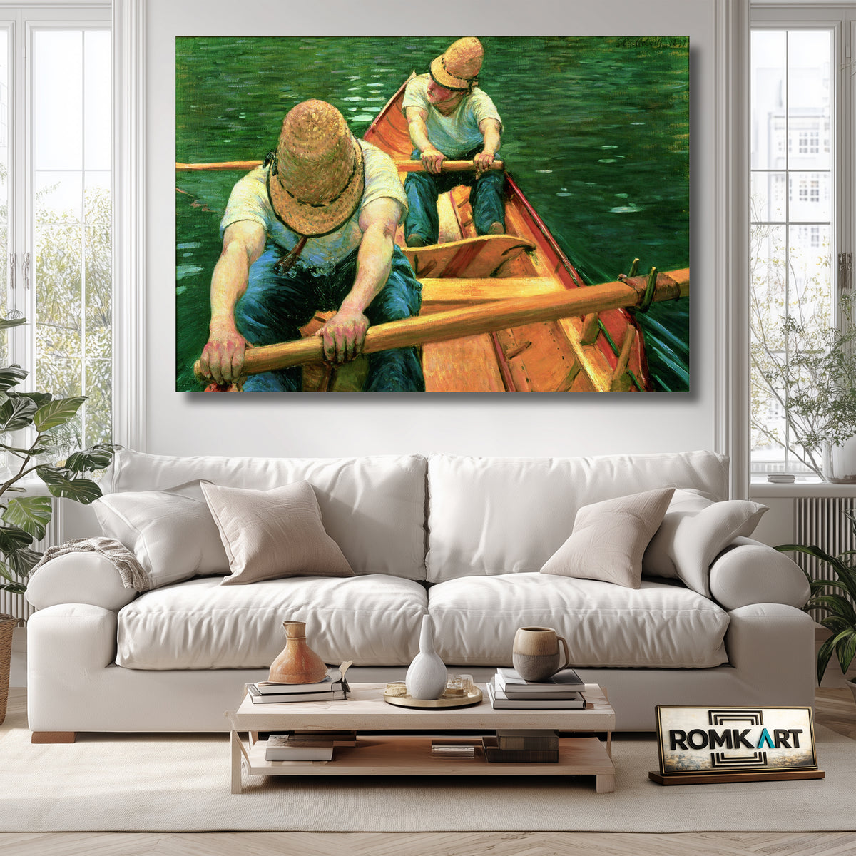 Gustave Caillebotte Oarsmen Rowing On The Yerres 1877 – Reproduction