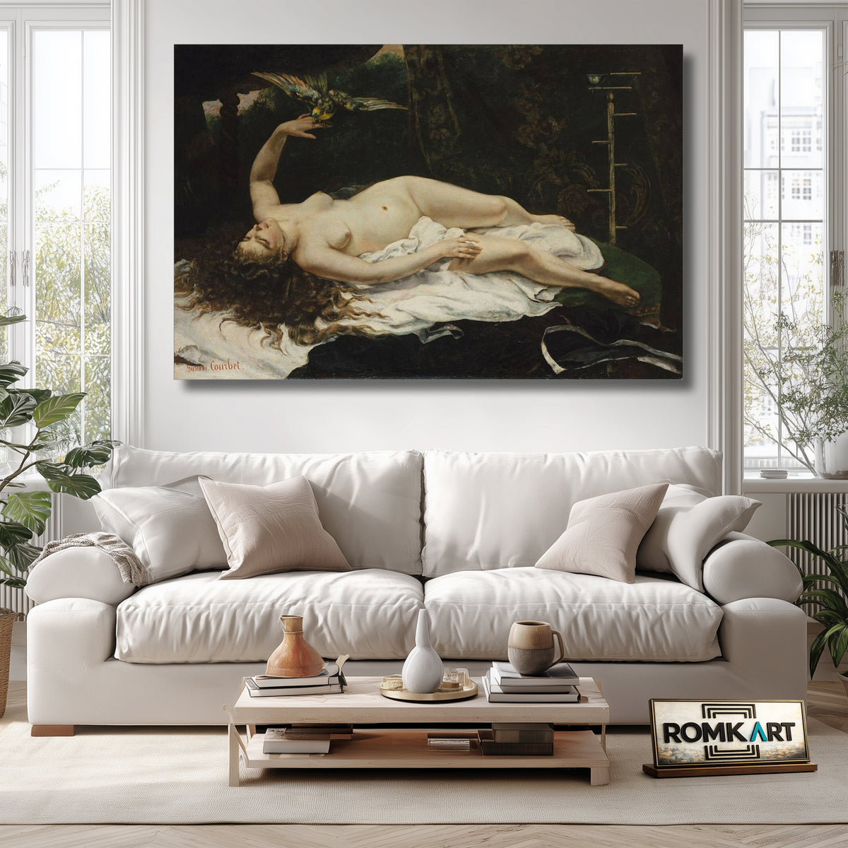Gustave Courbet Woman With A Parrot 1866 – Reproduction