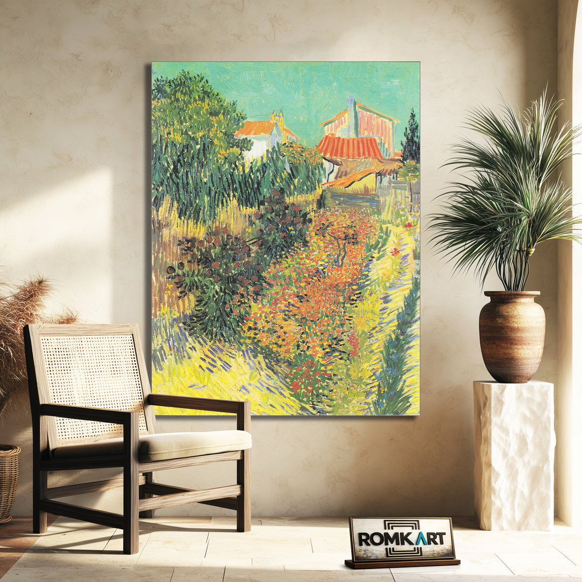 Vincent Van Gogh Noon Or Garden Behind A House 1888 – Reproduction