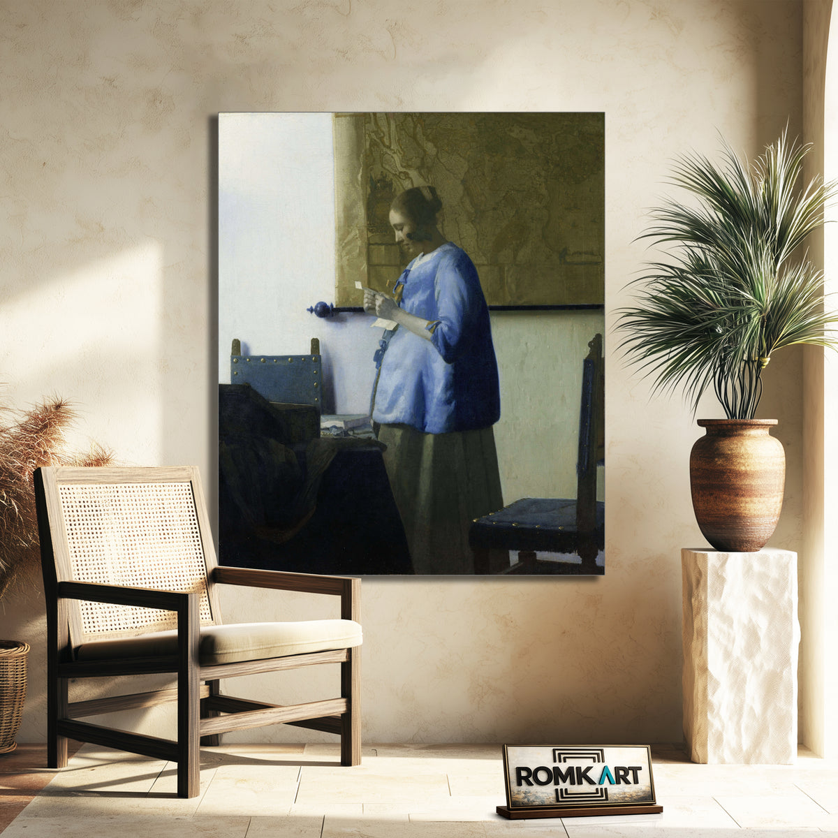 Johannes Vermeer Woman Reading A Letter 1663 – Reproduction
