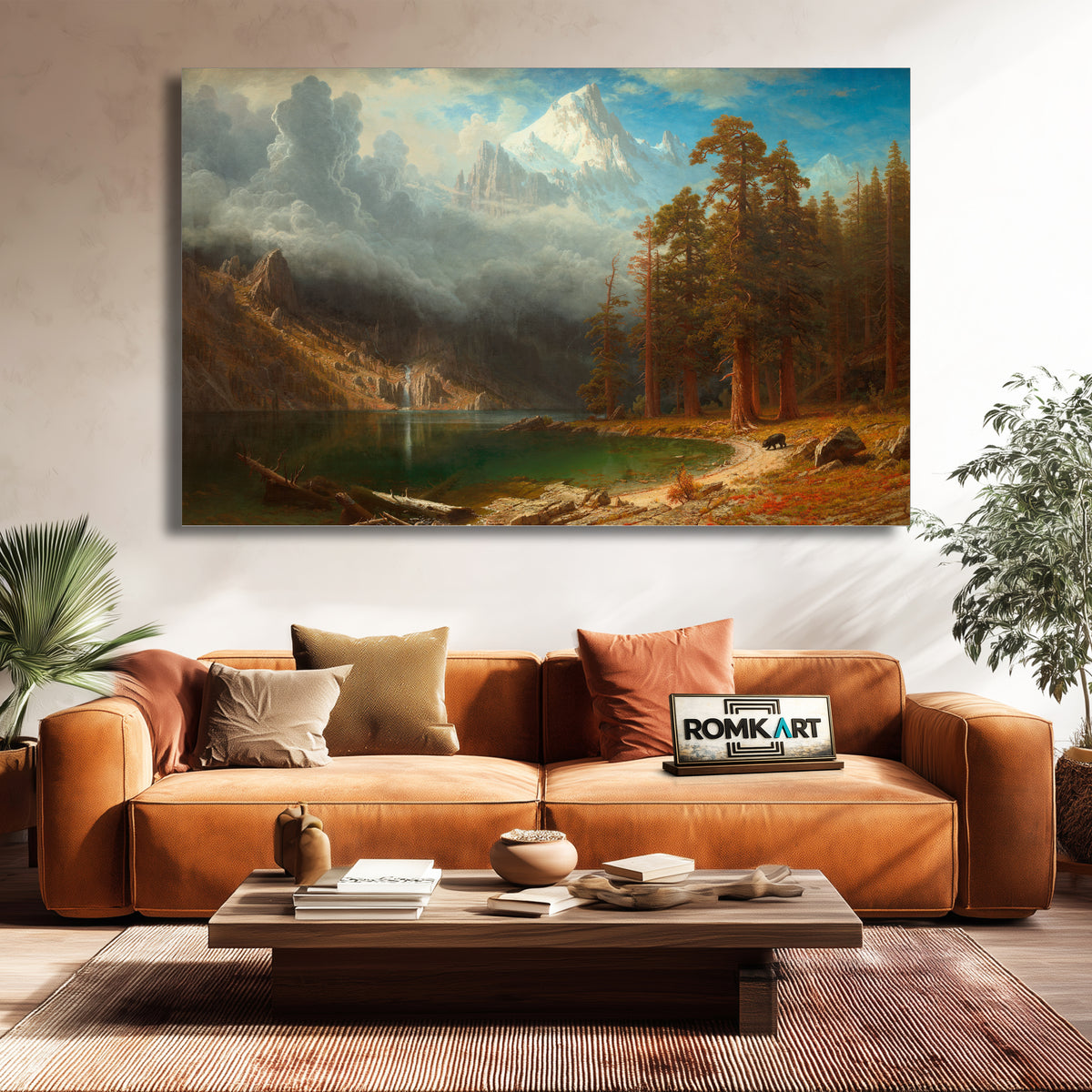 Albert Bierstadt Mount Corcoran 1876-1877 - Reproduction by RomKart - Hand-Painted Oil Painting