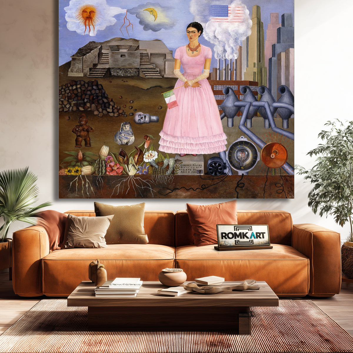 Frida Kahlo Self-portrait On The Borderline Between Mexico And The United 1932 – Reproduction