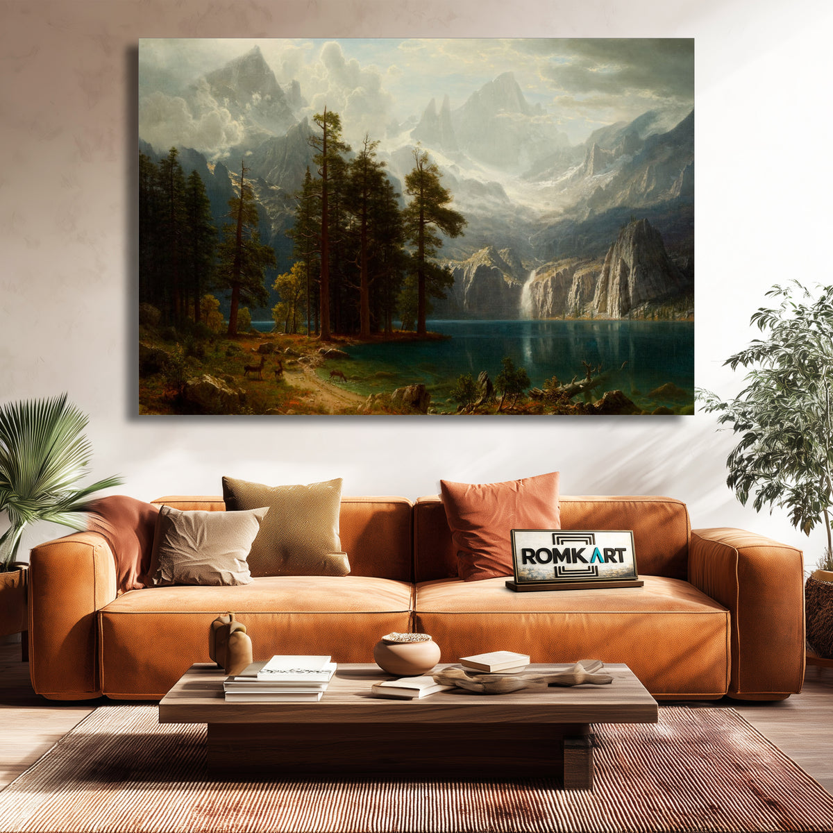 Albert Bierstadt Sierra Nevada 1871 - Reproduction by RomKart - Hand-Painted Oil Painting