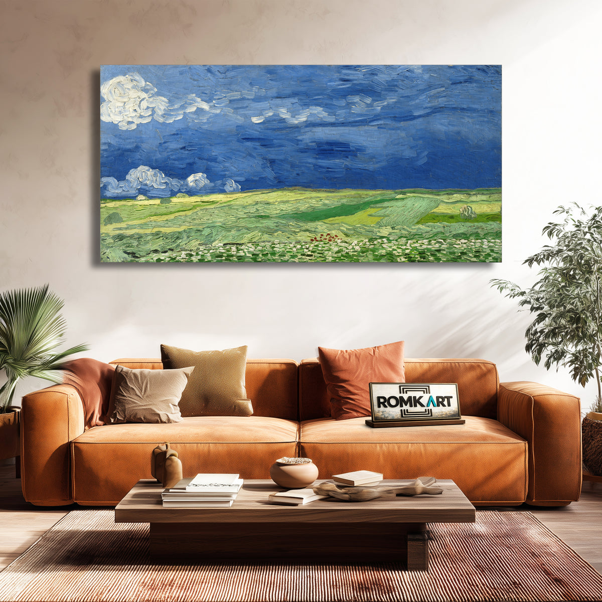 Vincent Van Gogh Wheatfield Under Thunderclouds 1890 – Reproduction