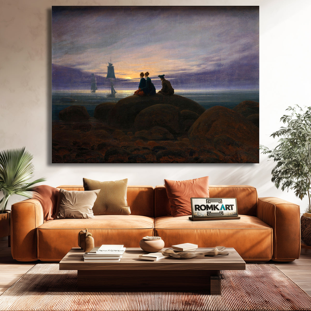 Caspar David Friedrich Moonrise Over The Sea 1822 – Reproduction