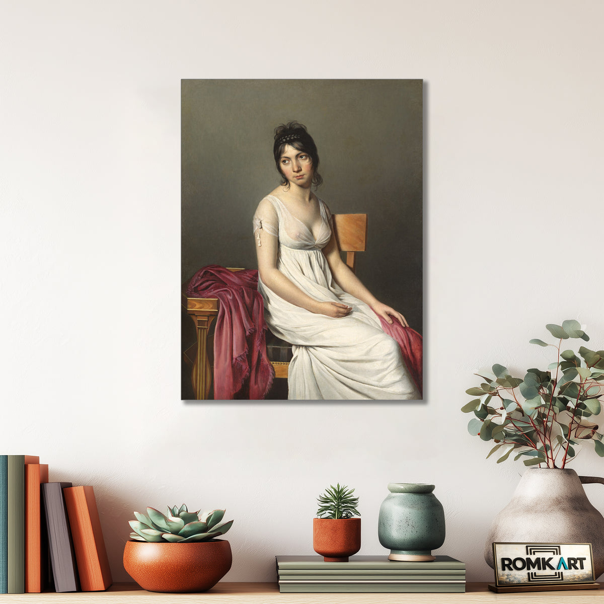 Jacques-louis David Portrait Of A Young Woman In White 1798 – Reproduction