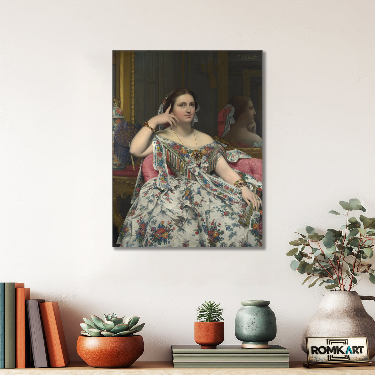 Jean Auguste Dominique Ingres Portrait Of Madame Moitessier 1856 – Reproduction