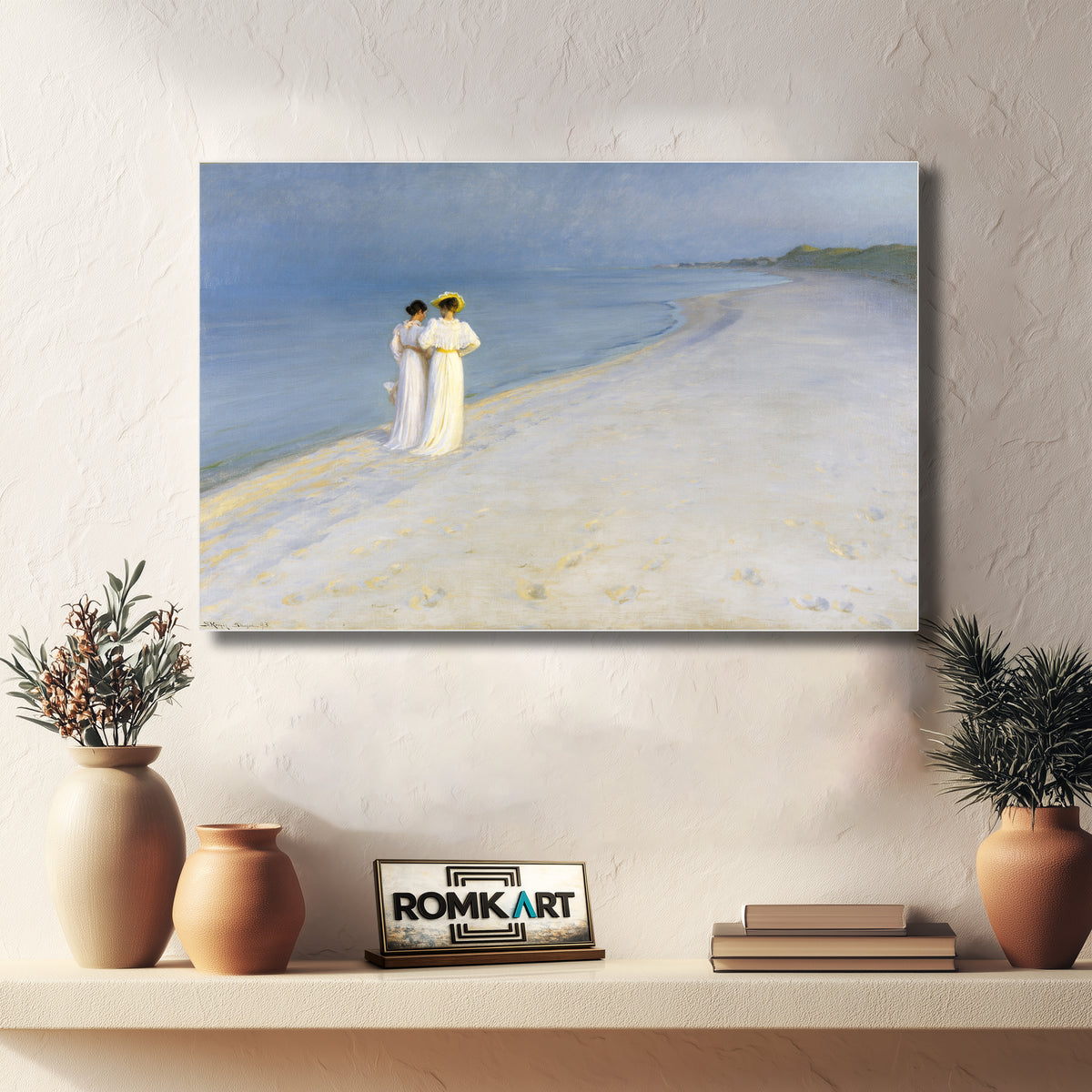 Peder Severin Kroyer Summer Evening At Skagen Beach 1893 – Reproduction
