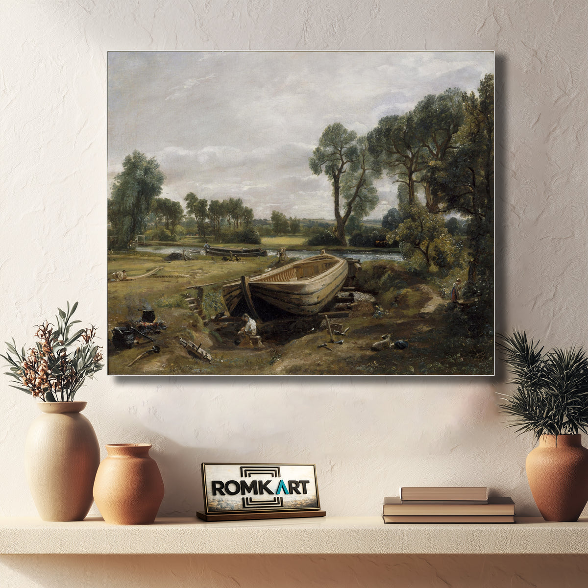 John Constable Boat-building Near Flatford Mill 1815 – Reproduction