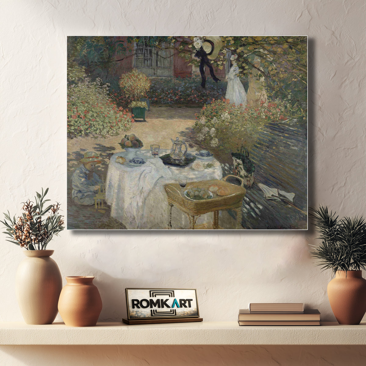 Claude Monet Luncheon In Monet's Garden At Argenteuil – Reproduction
