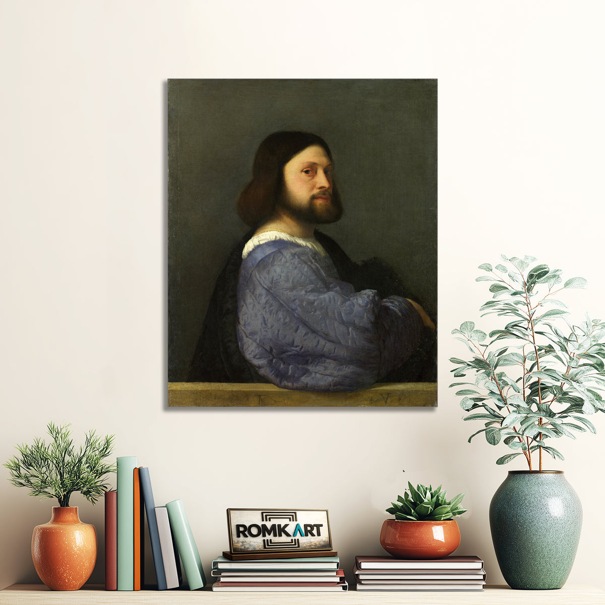 Titian A Man With A Quilted Sleeve Ariosto 1510 – Reproduction