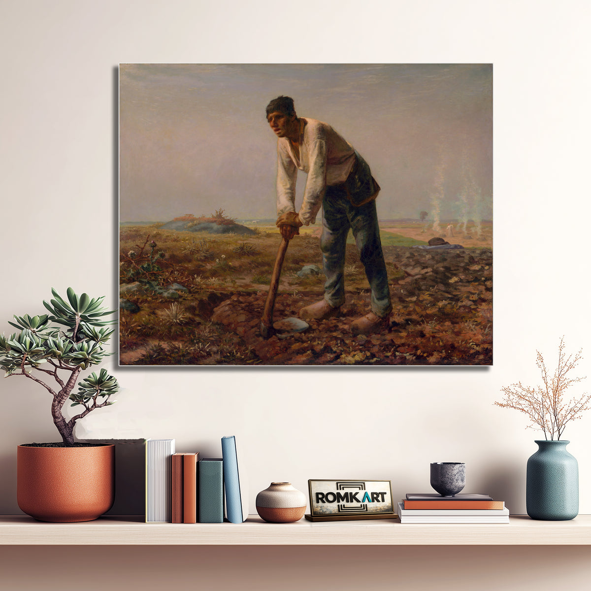 Jean-francois Millet Man With A Hoe – Reproduction