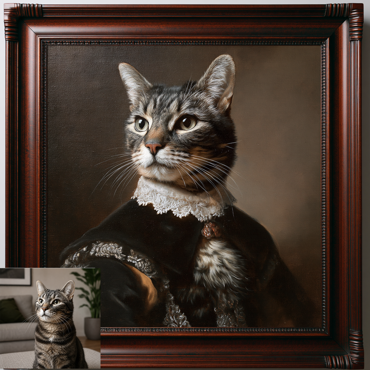 Custom Cat Oil Painting | Diego Vel�zquez Spanish Baroque Style