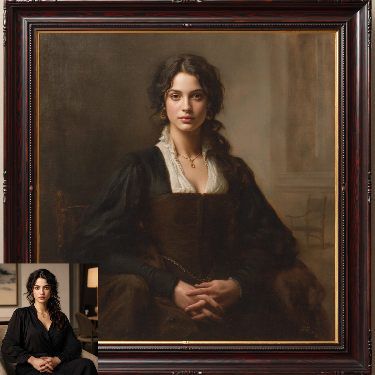 Custom Hand-Painted Portrait Oil Painting | High Renaissance Style Art