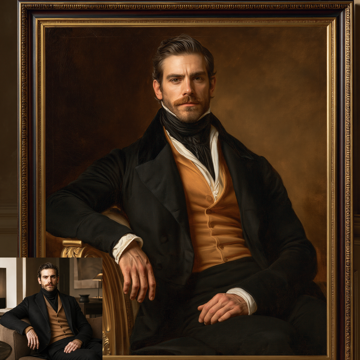 Custom Portrait Oil Painting | J.A.D. Ingres Neoclassical Style