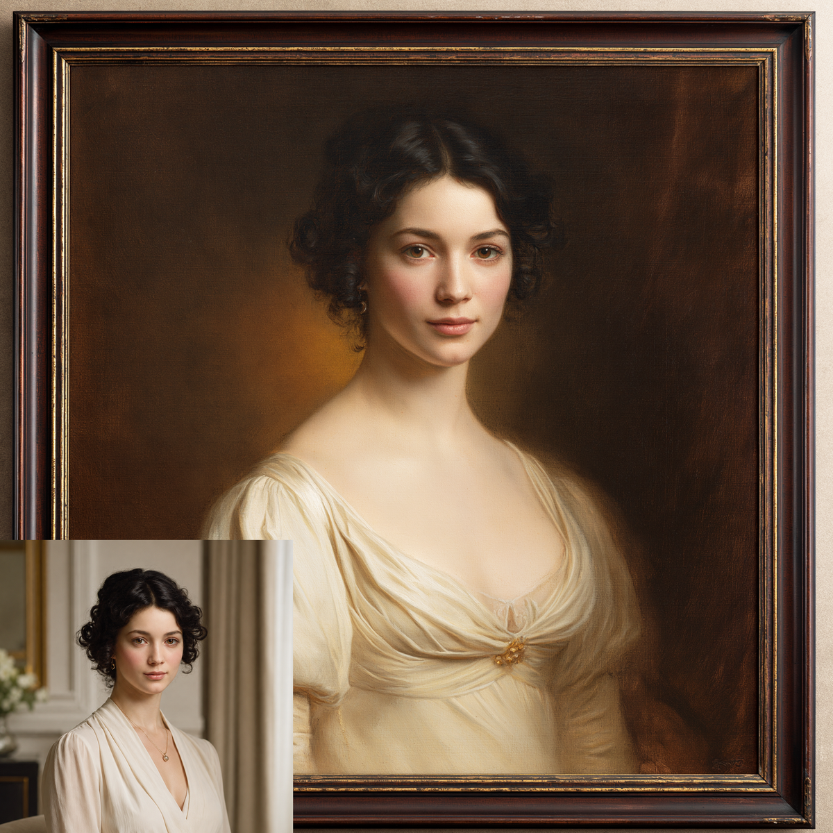 Custom Portrait Oil Painting | J.A.D. Ingres Neoclassical Style