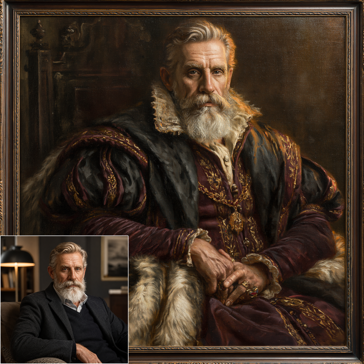 Custom Portrait Oil Painting | The Royal Renaissance Style