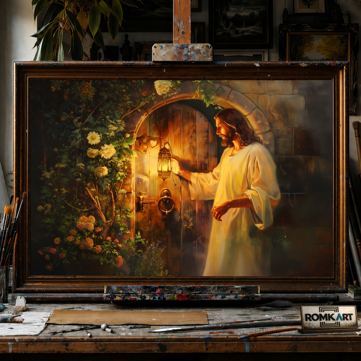 Jesus Christ knocking the Door hand-painted oil painting on canvas