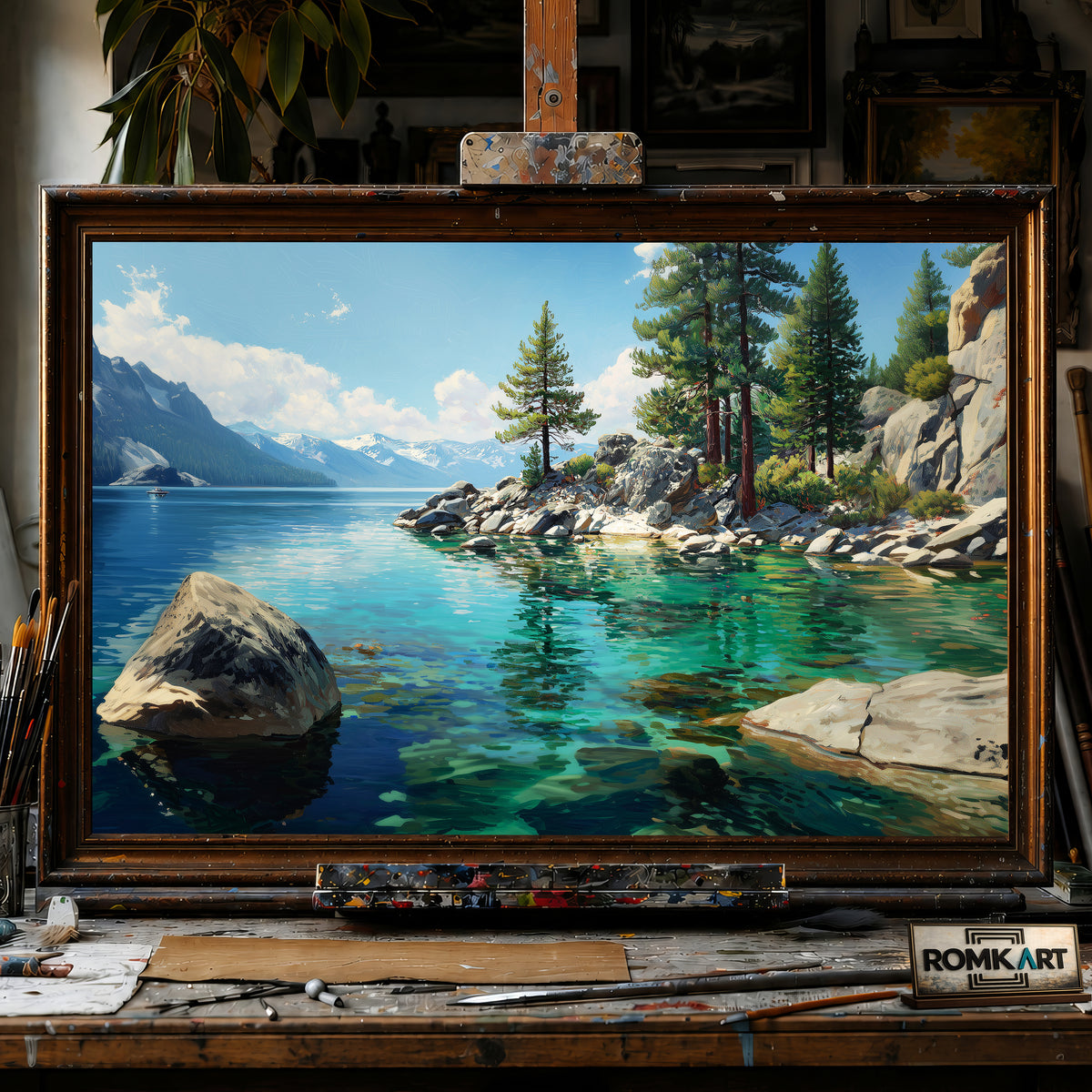 Lake Tahoe 3 hand-painted oil painting on canvas