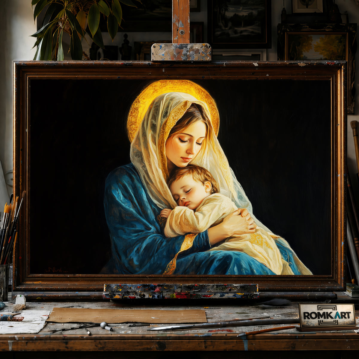 Madonna and Child Art hand-painted oil painting on canvas
