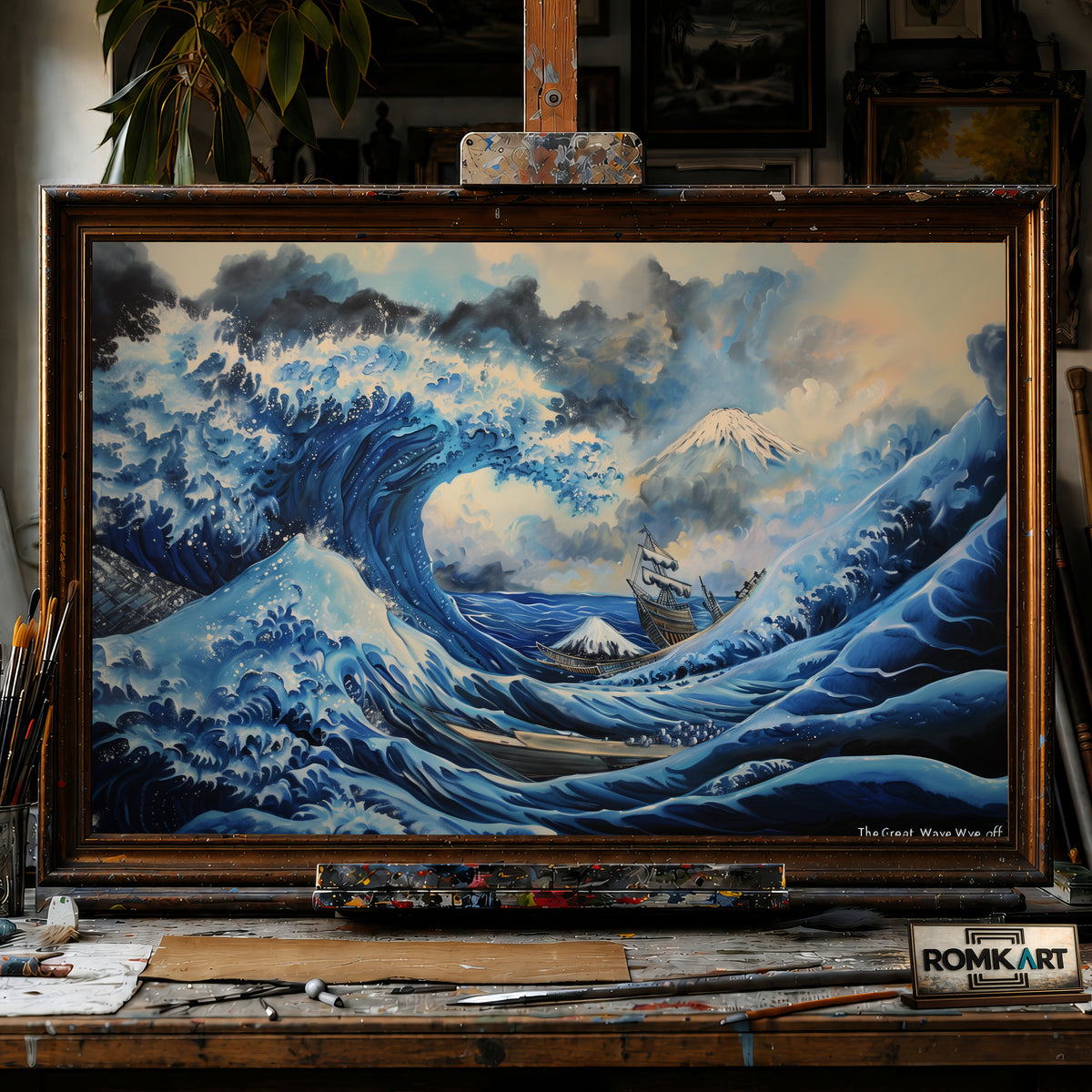 The Great Wave off Kanagawa Seascape Oil Painting