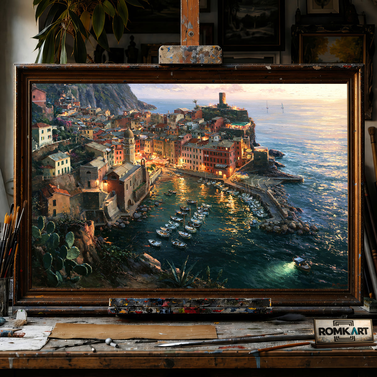 Vernazza Paesaggi hand-painted oil painting on canvas