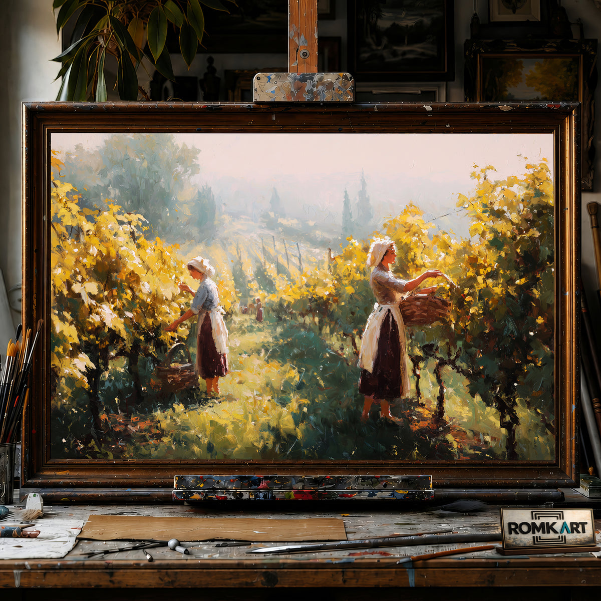 Women Grapevines hand-painted oil painting on canvas