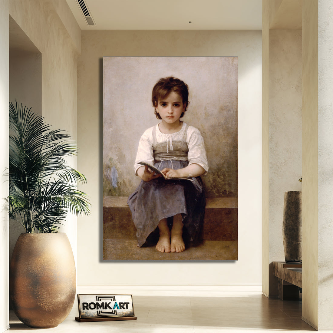 William Adolphe Bouguereau The Difficult Lesson 1884 – Reproduction