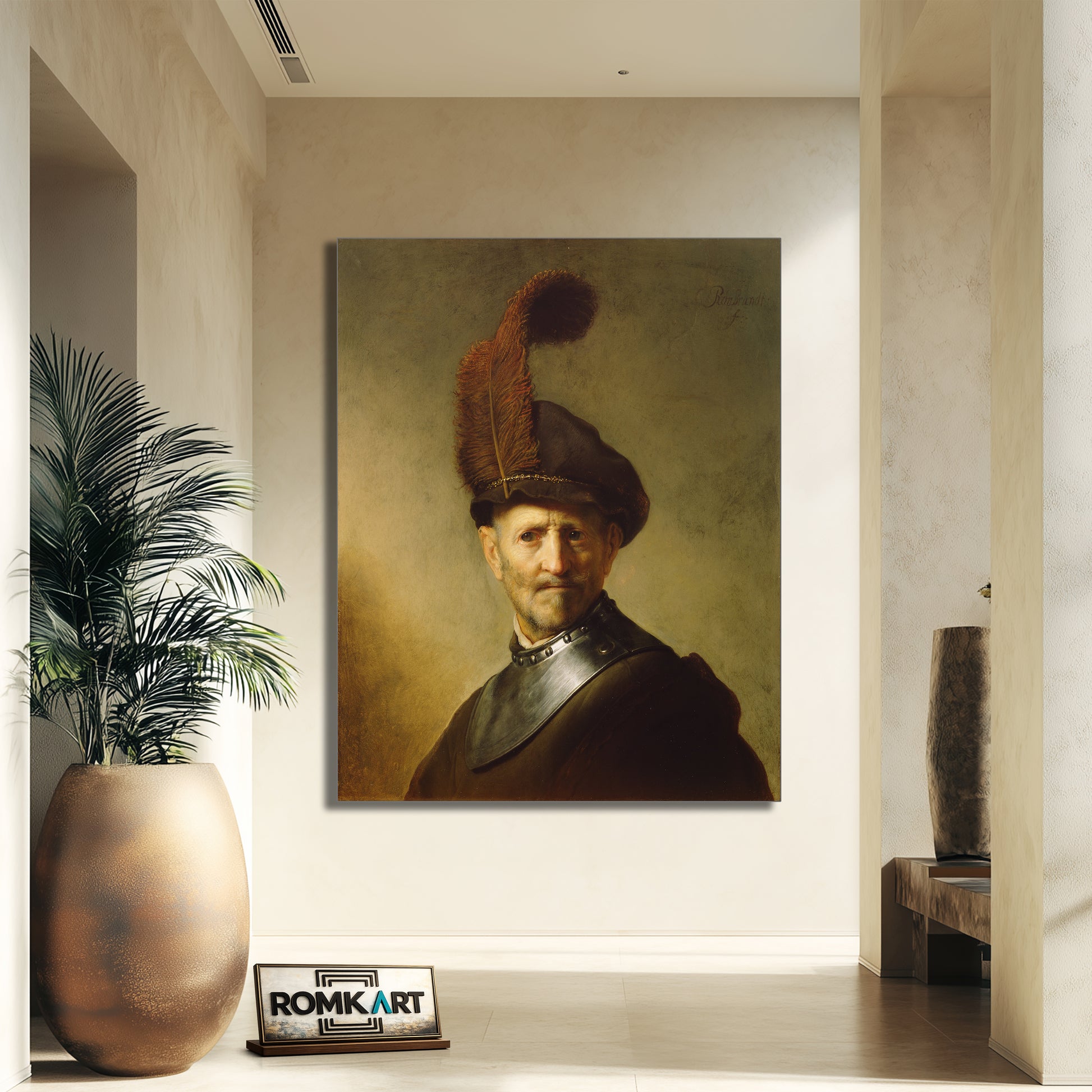 Rembrandt An Old Man In Military Costume – Reproduction