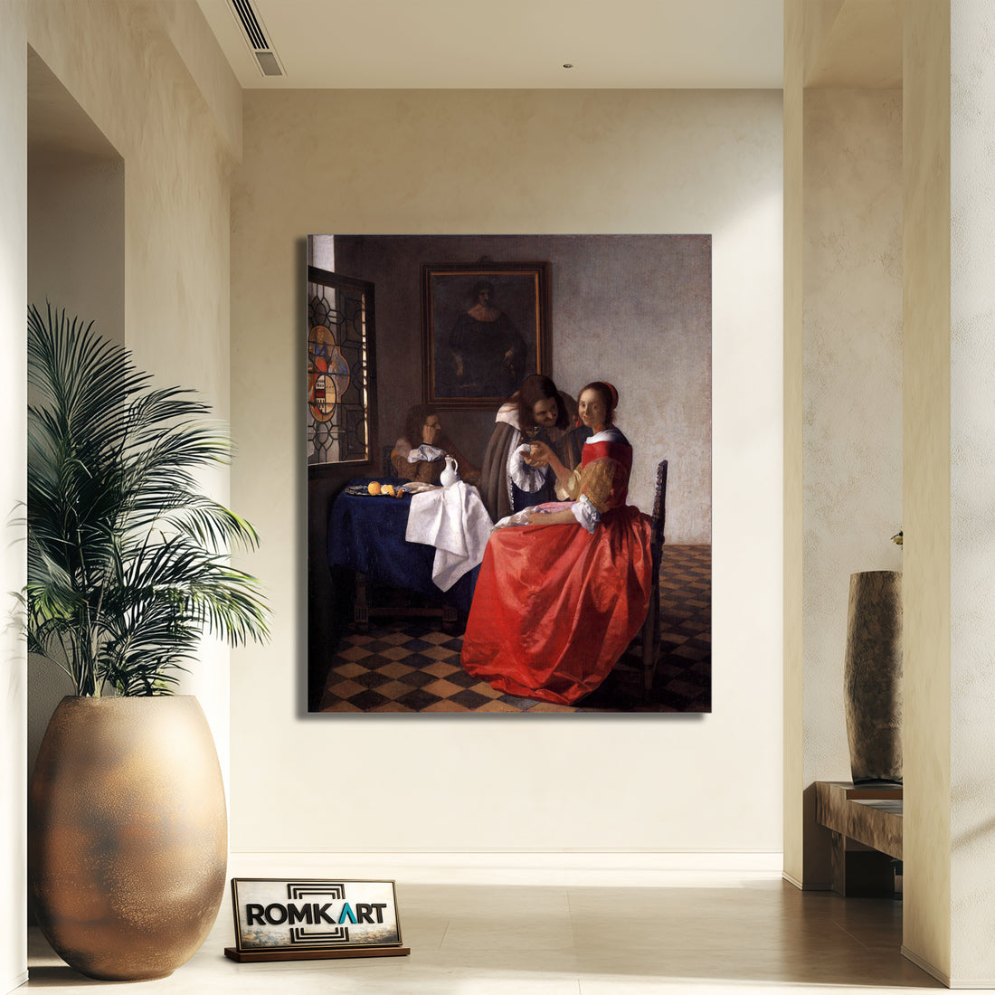 Johannes Vermeer Girl With A Wineglass 1659 – Reproduction