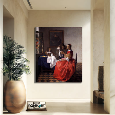Johannes Vermeer Girl With A Wineglass 1659 – Reproduction