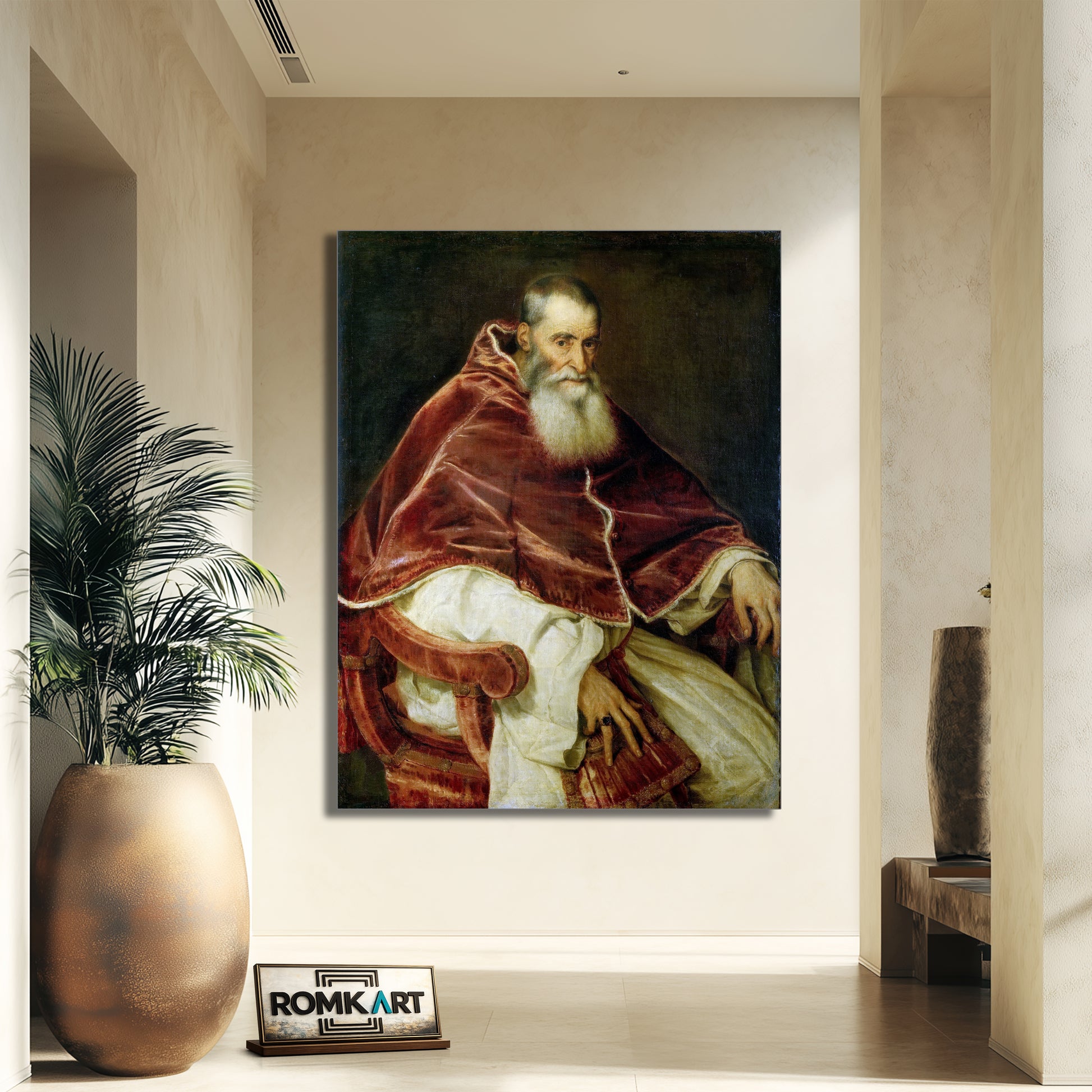 Titian Portrait Of Pope Paul III 1543 – Reproduction