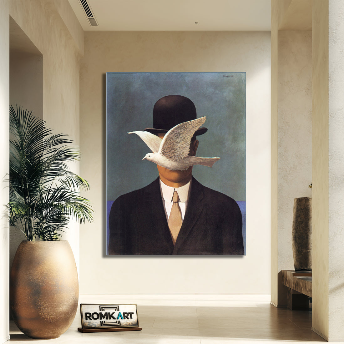 Rene Magritte Man In A Bowler Hat 1964 – Reproduction