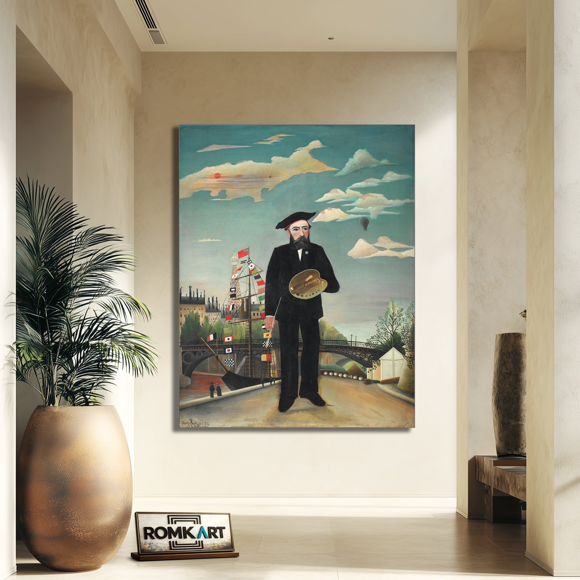 Henri Rousseau Self-portrait From L'ile Saint Louis – Reproduction