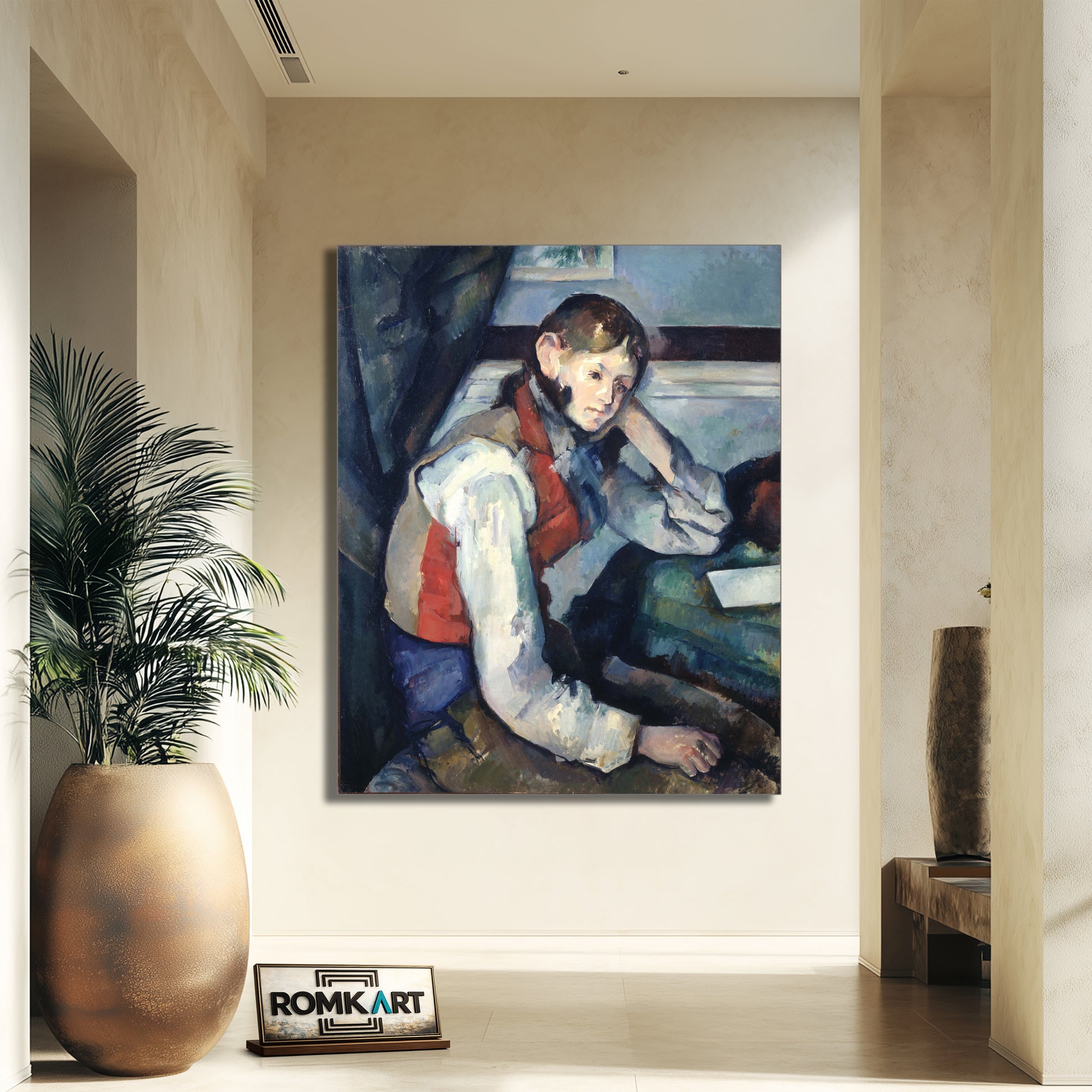 Paul Cezanne The Boy In The Red Vest 1888-1890 – Reproduction