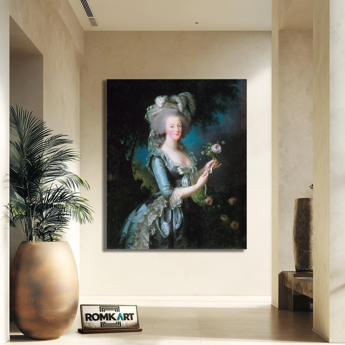 Elisabeth Vigee Le Brun Marie Antoinette With A Rose 1783 – Reproduction