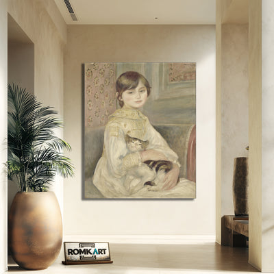Pierre-auguste Renoir Julie Manet With Cat 1887 – Reproduction