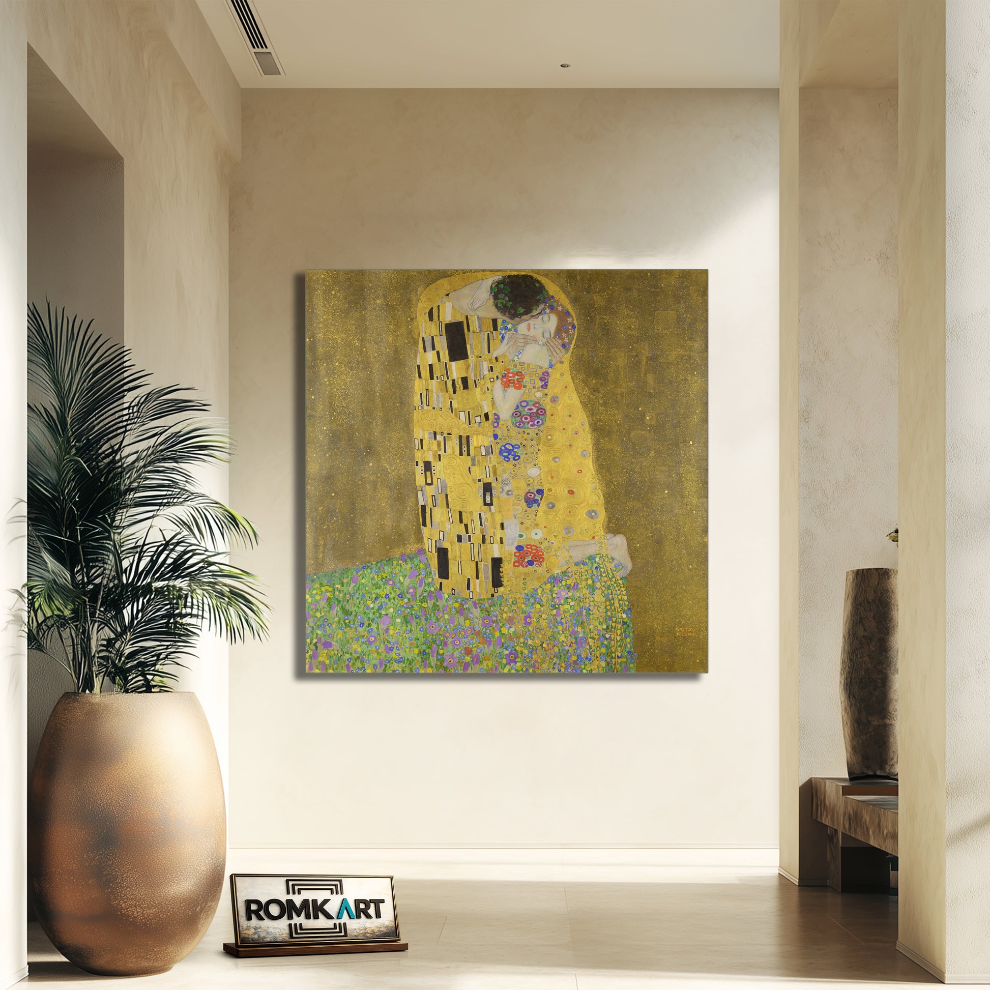 Gustav Klimt The Kiss 1907-1908 – Reproduction