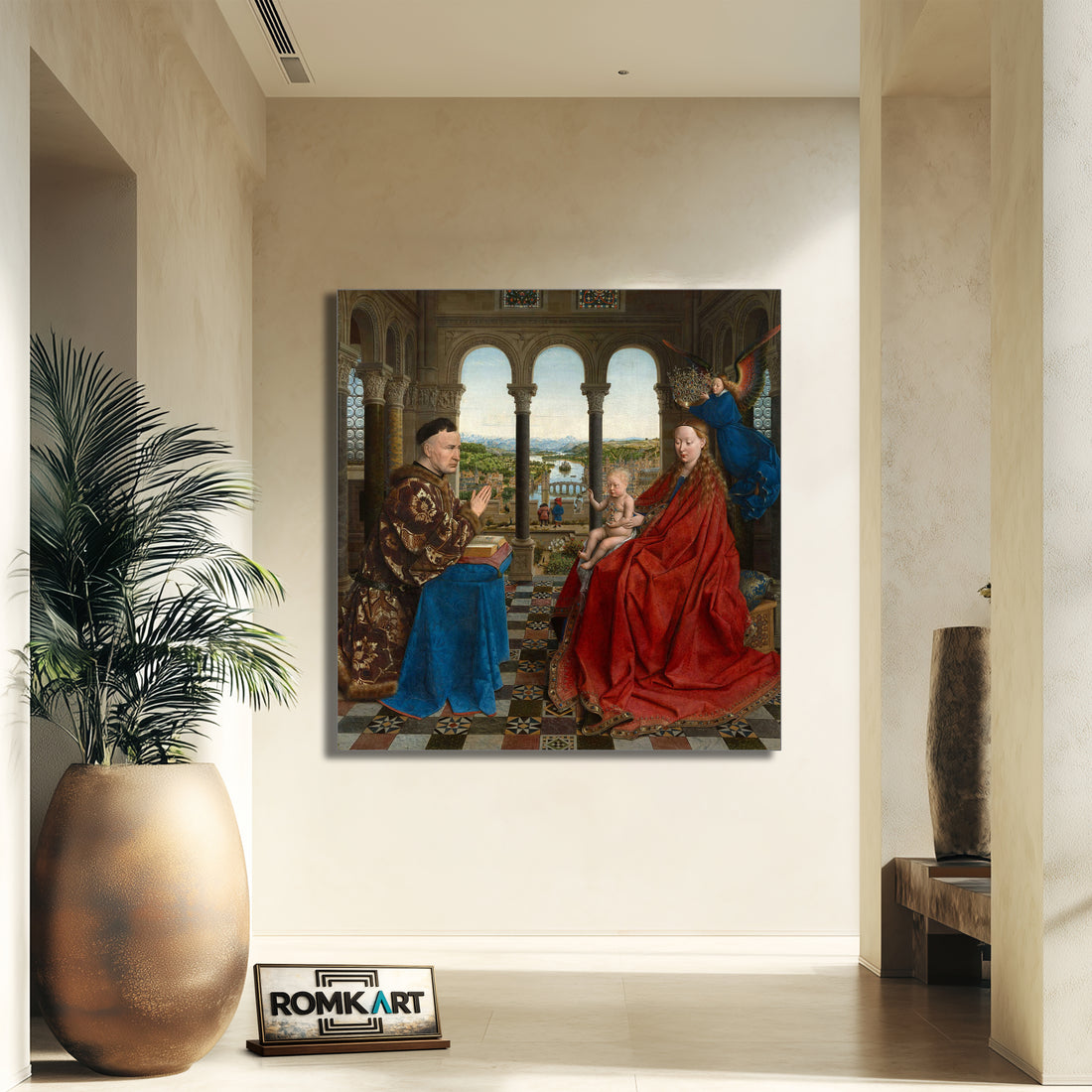 Jan Van Eyck Madonna Of Chancellor Rolin 1435 – Reproduction