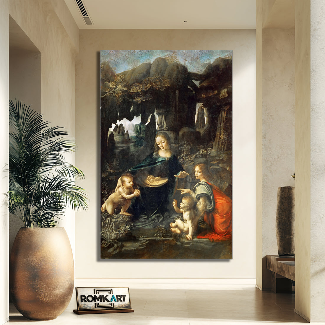 Leonardo Da Vinci The Virgin Of The Rocks 1483 - 1486 Louvre – Reproduction