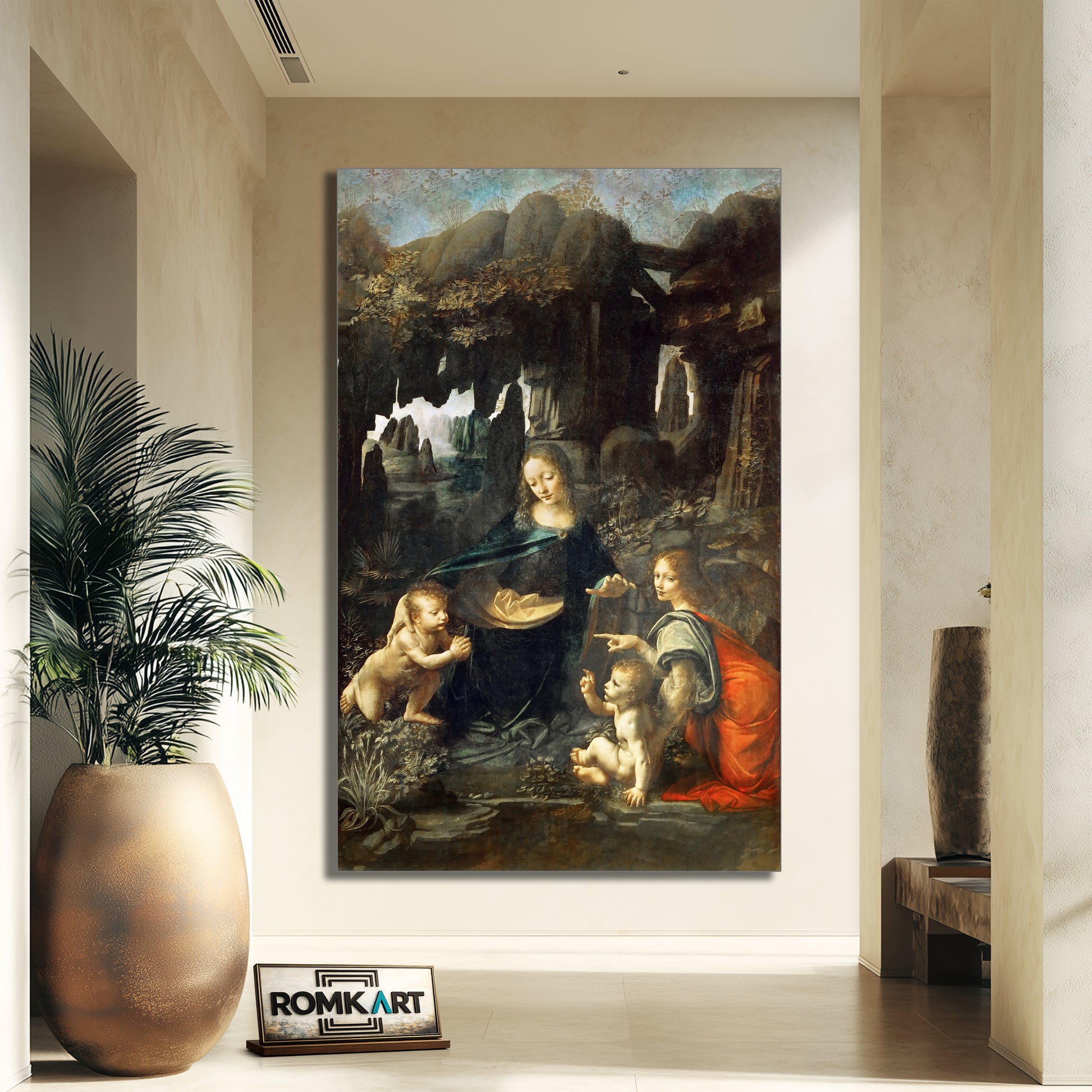 Leonardo Da Vinci The Virgin Of The Rocks 1483 - 1486 Louvre – Reproduction