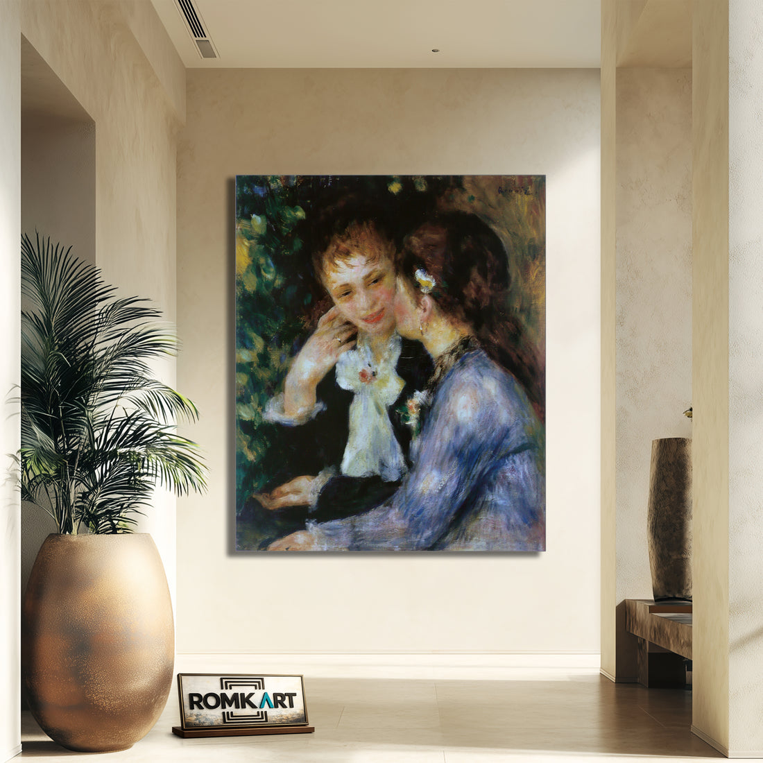 Pierre-auguste Renoir Young Women Talking Confidences – Reproduction