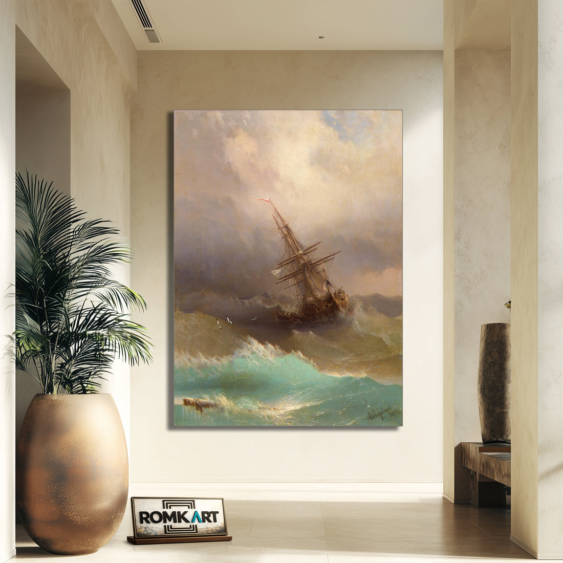 Ivan Aivazovsky Ship In The Stormy Sea 1887 – Reproduction
