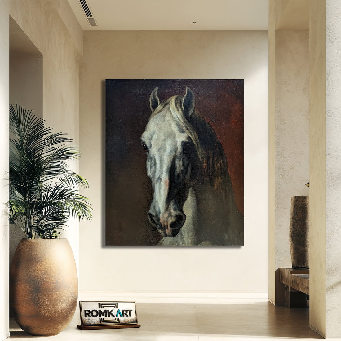 Theodore Gericault Head Of A White Horse 1815 – Reproduction