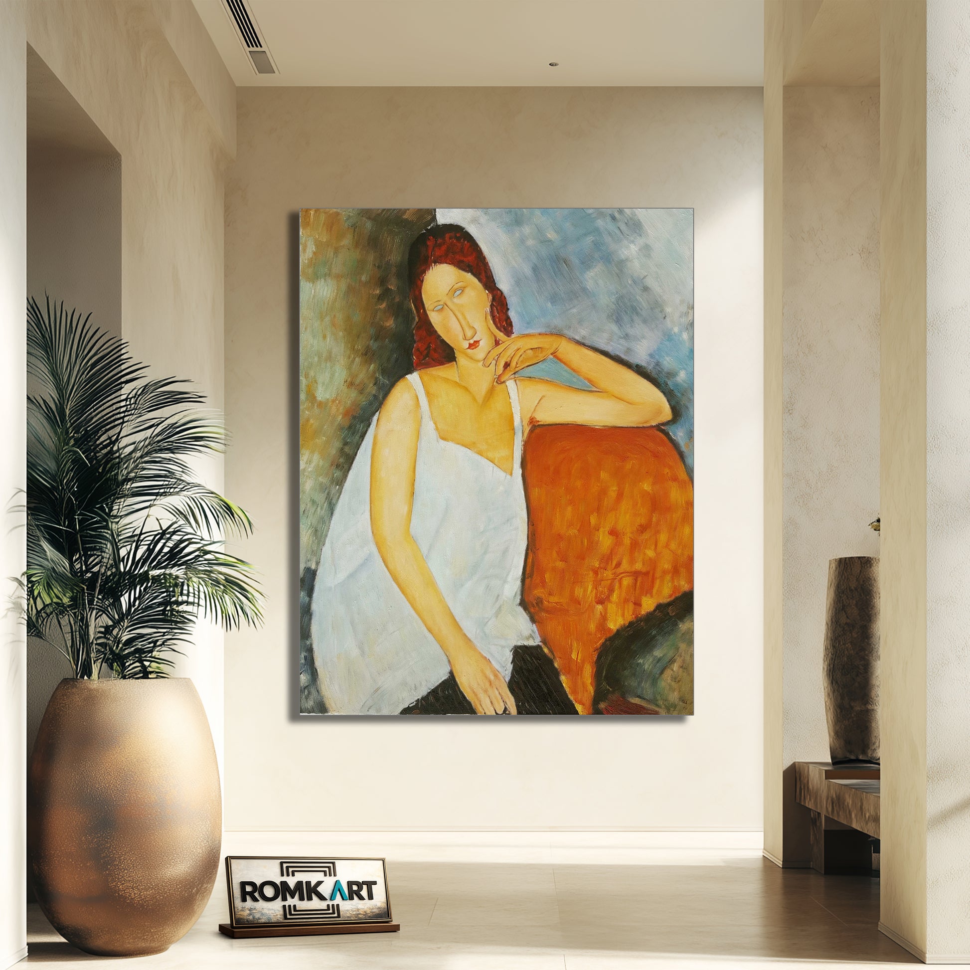 Amedeo Modigliani Portrait Of Jeanne Hebuterne Sitting 1918 – Reproduction