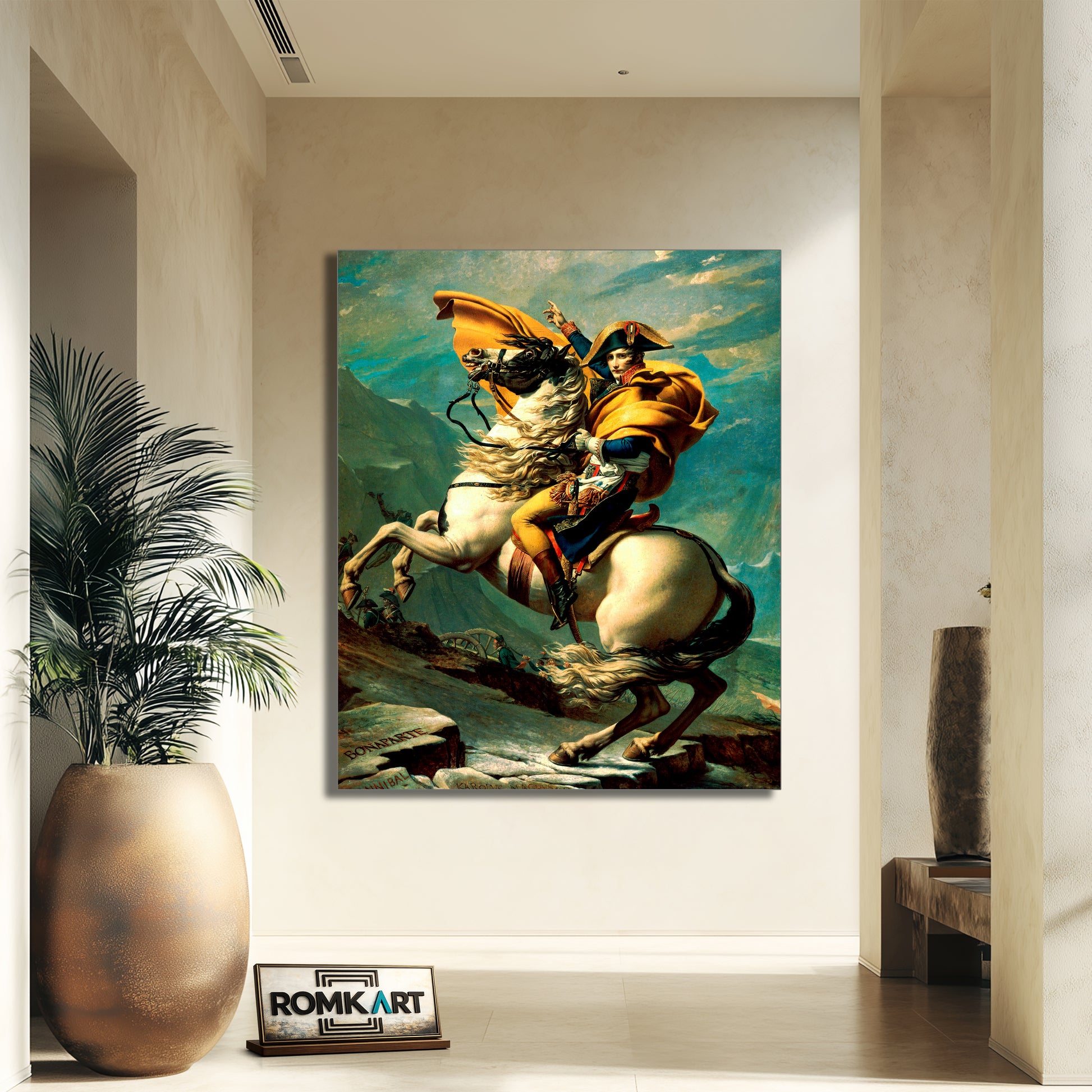 Jacques-louis David Napoleon Crossing The Alps 1801 Chteau De Malmaison – Reproduction